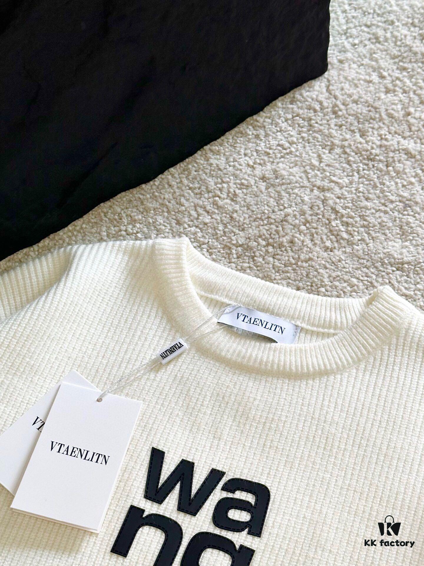 6931a56cccd8ab3d7af99bcd New Arrival Knitwear - Wang King 3D Embossed Logo Pullover Sweater with Custom Knitting Fabric