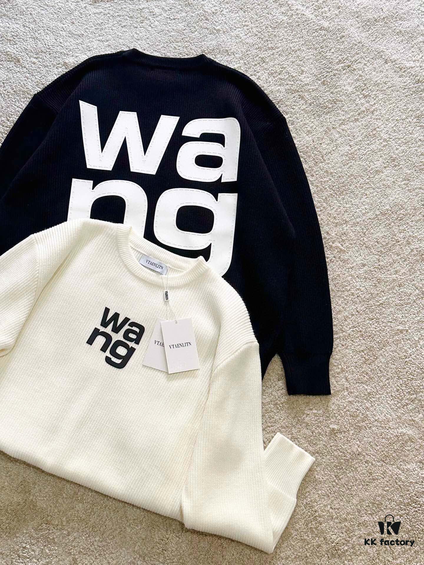 6931a56cccd8ab3d7af99bd1 New Arrival Knitwear - Wang King 3D Embossed Logo Pullover Sweater with Custom Knitting Fabric