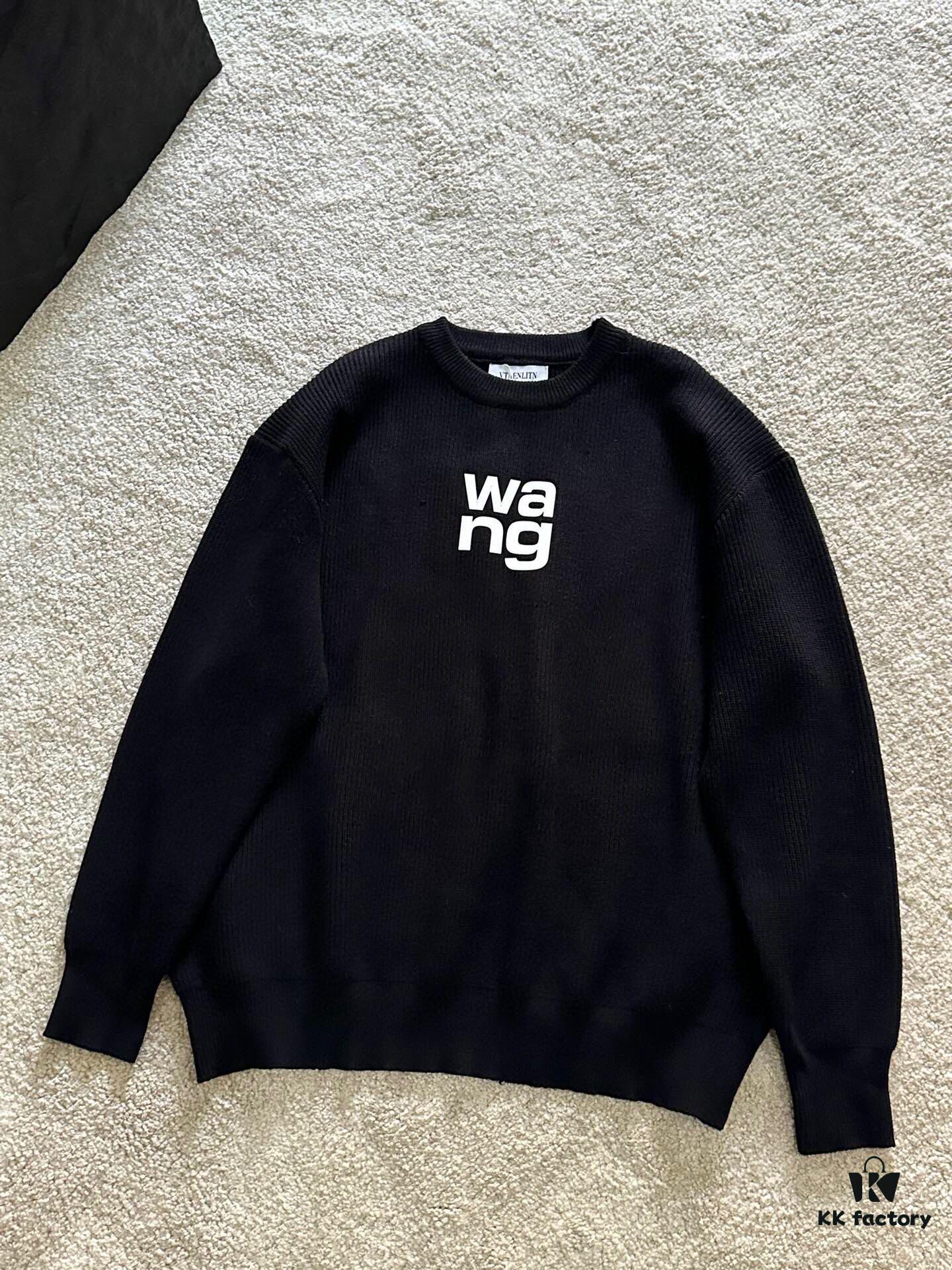 6931a56cccd8ab3d7af99bd2 New Arrival Knitwear - Wang King 3D Embossed Logo Pullover Sweater with Custom Knitting Fabric Technology