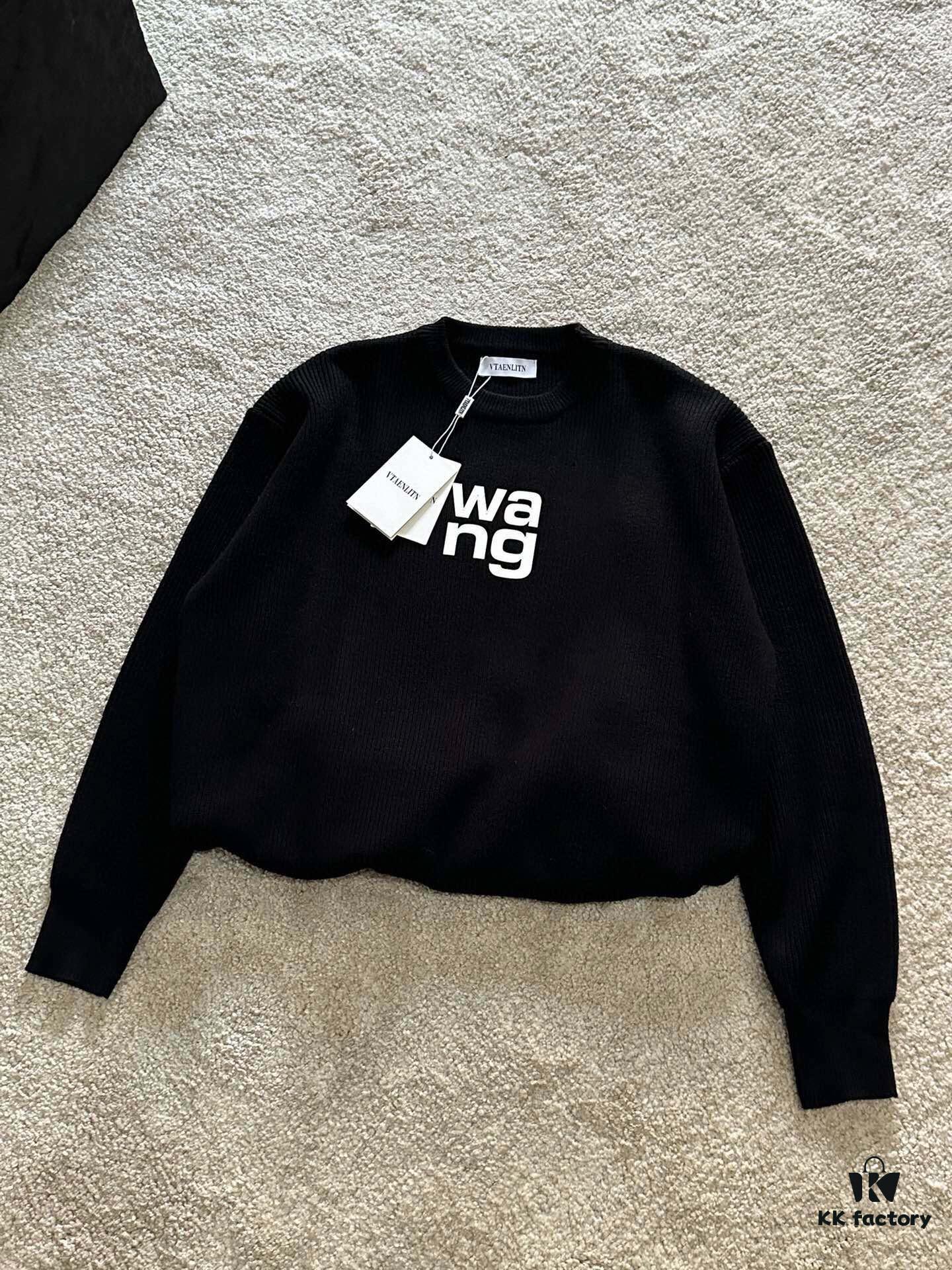 6931a56cccd8ab3d7af99bd4 New Arrival Knitwear - Wang King 3D Embossed Logo Pullover Sweater with Custom Knitting Fabric Technology