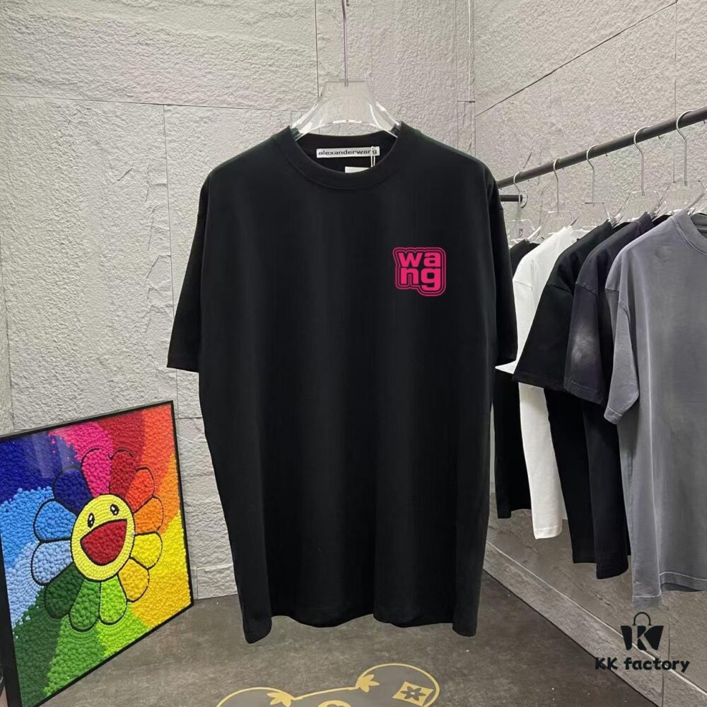 6931a573ccd8ab3d7af99c24 Alexander Wang 2025 Spring/Summer New Arrival Letter Logo Print Short-Sleeve T-Shirt in Custom 300g Fabric Unisex