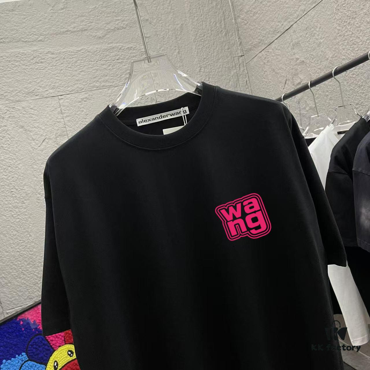 Alexander Wang 2025 Spring/Summer New Arrival Letter Logo Print Short-Sleeve T-Shirt in Custom 300g Fabric Unisex