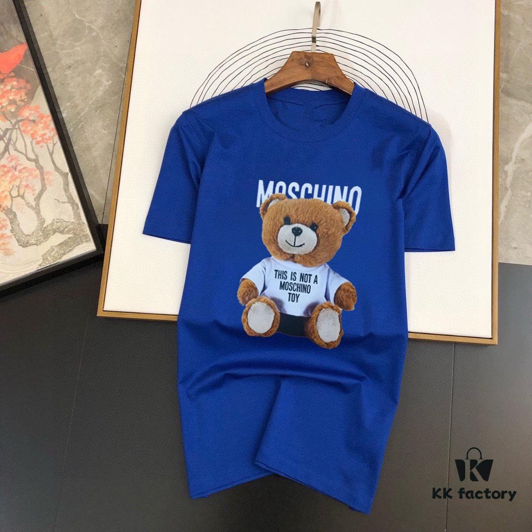6931a574ccd8ab3d7af99c2e MOSCHINO Men's Casual Short-Sleeve T-Shirt, Premium Custom Logo Design, Imported Silk-Cotton Fabric, 2025 Spring/Summer New Arrival