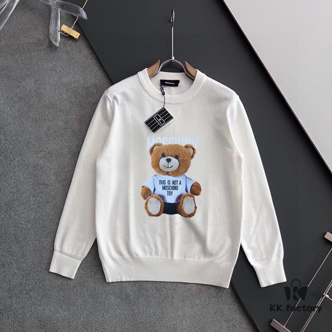 6931a575ccd8ab3d7af99c44 MOSCHINO Autumn/Winter Classic Crew Neck Wool Pullover, 2025 New Arrival, Slim Fit, Premium Blend Fabric, Timeless Style