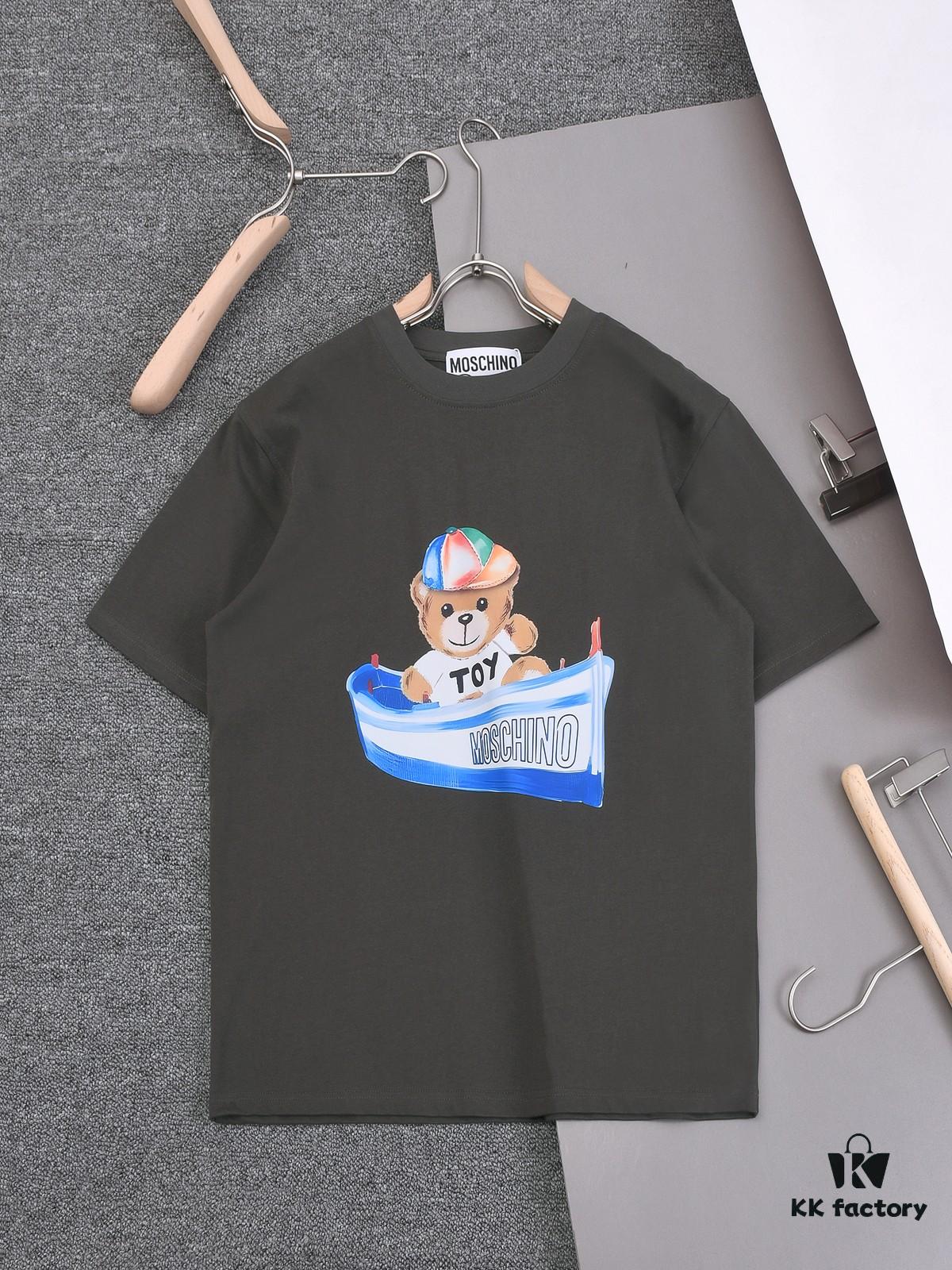 6931a576ccd8ab3d7af99c52 New Arrival 25S Moschino Digital Print T-Shirt, Premium Cotton Washed Fabric, Unisex Loose Fit, Soft and Comfortable, Fashionable Streetwear