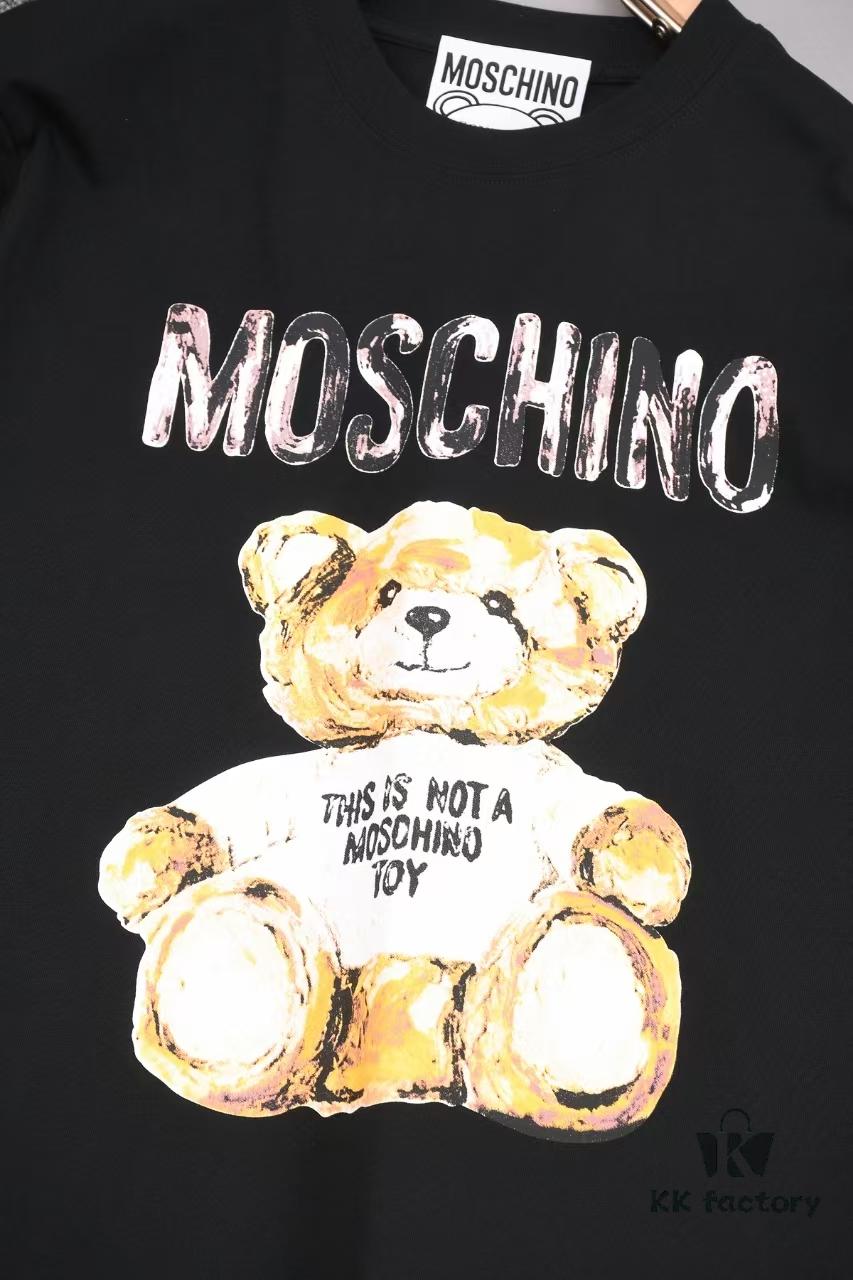 6931a579ccd8ab3d7af99c8a Moschino Print T-Shirt, New Arrival, Minimalist Fashion Design, Pre-Shrunk 100% Cotton Fabric, Approx. 260g Weight, Soft and Skin-Friendly, Unisex Style