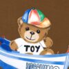 6931a57bccd8ab3d7af99cb8 Moschino 2025 New Arrival Cute Series Rainbow Bear Hat Letter Logo Unisex Short Sleeve T-Shirt