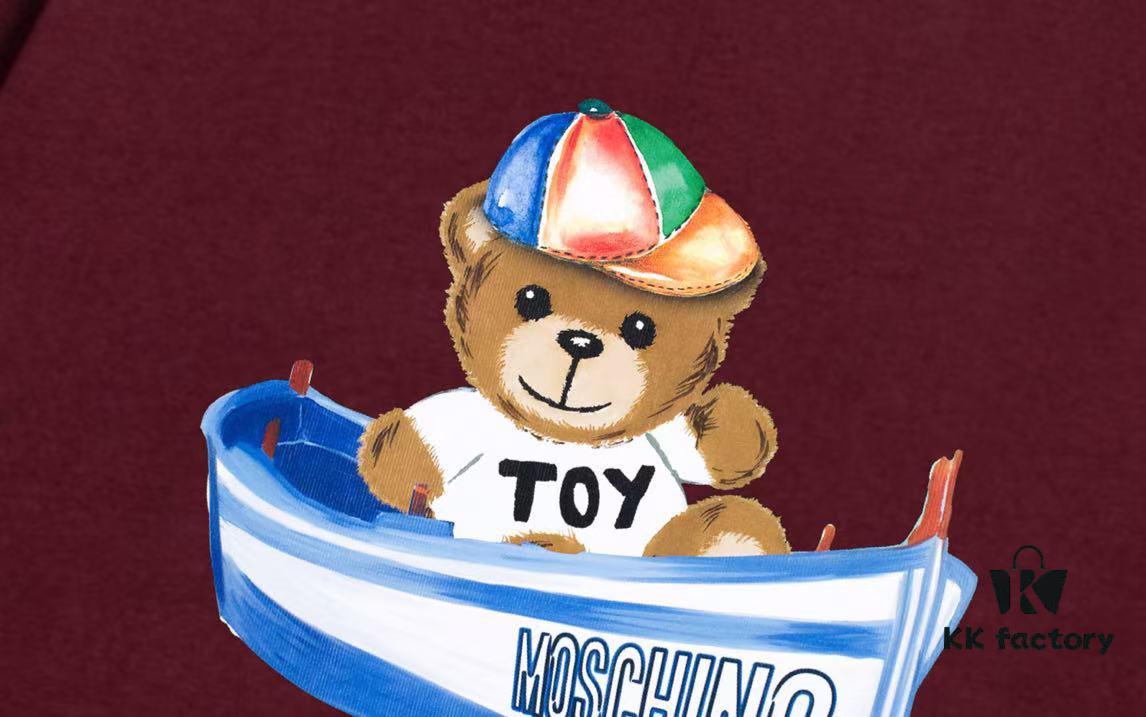 6931a57cccd8ab3d7af99cca Moschino 2025 New Arrival Cute Collection Rainbow Bear Letter Logo Unisex Short Sleeve T-Shirt