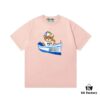 6931a57dccd8ab3d7af99ccd Moschino 2025 New Arrival Cute Rainbow Bear Letter Logo Unisex Short Sleeve T-Shirt