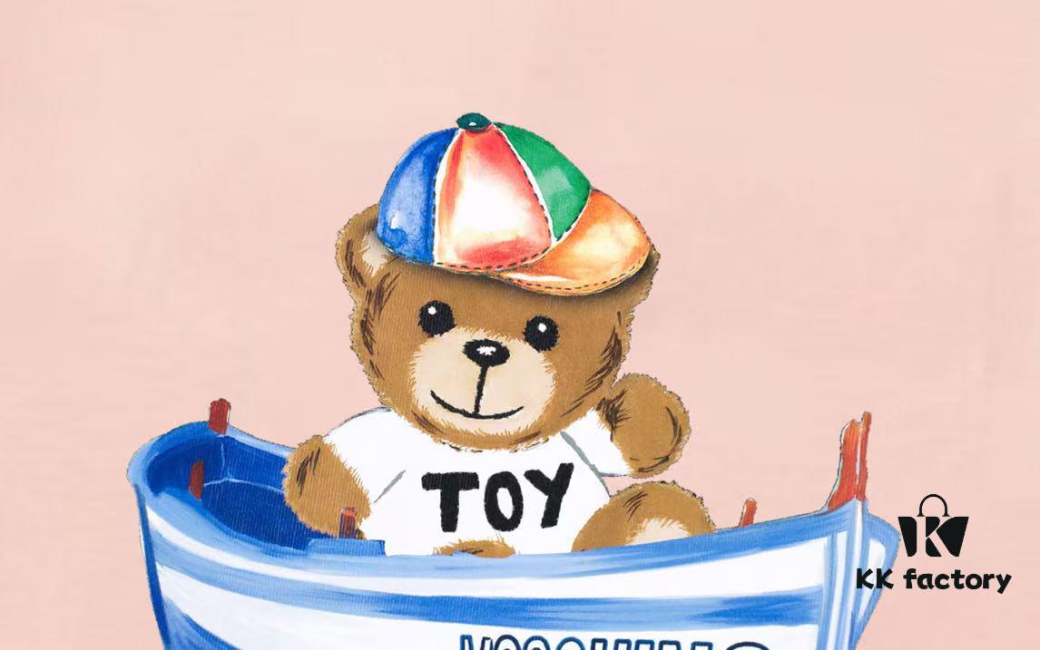 6931a57dccd8ab3d7af99cd1 Moschino 2025 New Arrival Cute Rainbow Bear Letter Logo Unisex Short Sleeve T-Shirt