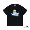 6931a57dccd8ab3d7af99cdd Moschino 2025 New Arrival Cute Collection Rainbow Bear Logo Letter Graphic Unisex Short Sleeve T-Shirt