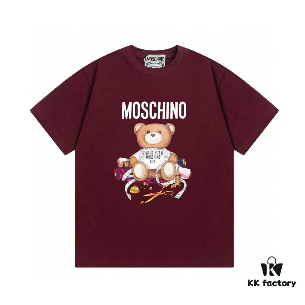 6931a57eccd8ab3d7af99ced Moschino 2025 New Arrival Cute Series Tailor Bear Letter Logo Unisex Short Sleeve T-Shirt