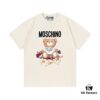Moschino 2025 New Arrival Cute Series Tailor Bear Letter Logo Unisex Short Sleeve T-Shirt