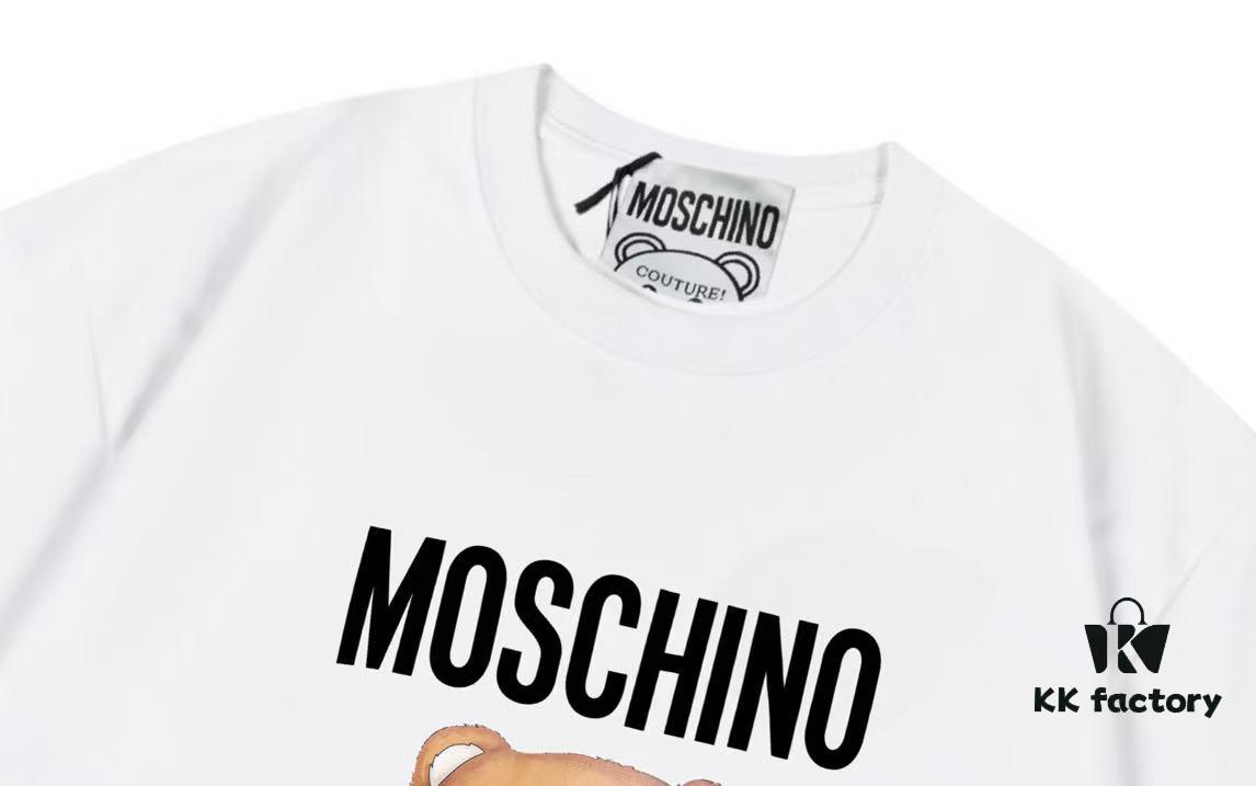 6931a580ccd8ab3d7af99d09 Moschino 2025 New Arrival Cute Series Tailor Bear Letter Logo Unisex Short Sleeve T-Shirt