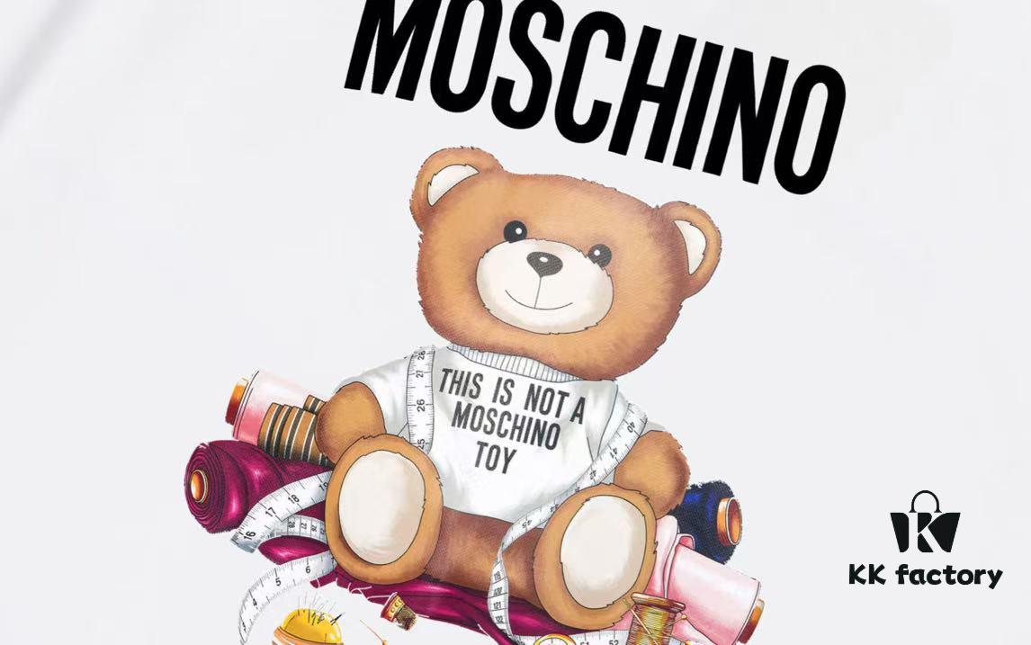 6931a580ccd8ab3d7af99d0a Moschino 2025 New Arrival Cute Series Tailor Bear Letter Logo Unisex Short Sleeve T-Shirt