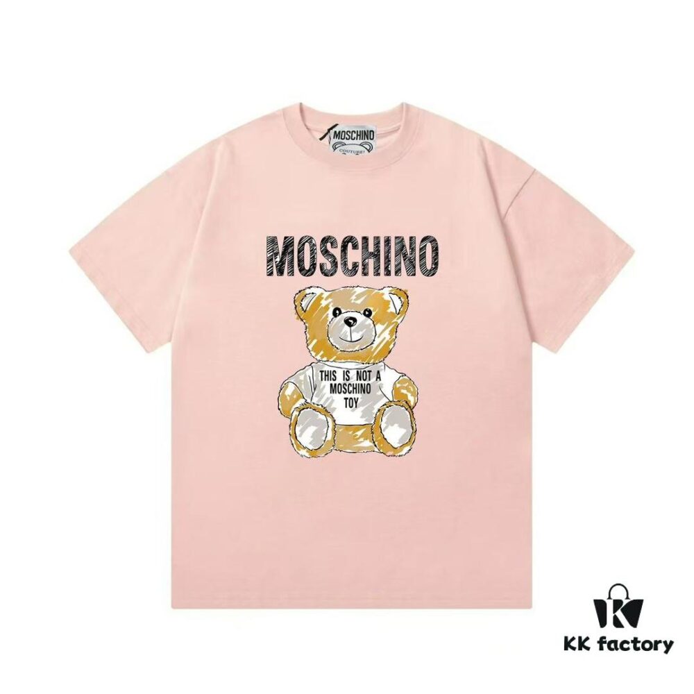 6931a581ccd8ab3d7af99d18 Moschino 2025 New Arrival Cute Collection Doll Letter Logo Unisex Short Sleeve T-Shirt