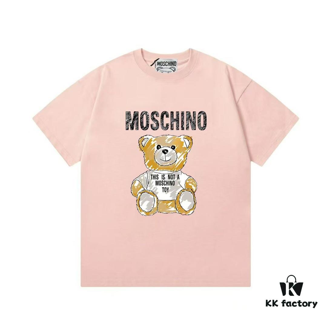 6931a581ccd8ab3d7af99d18 Moschino 2025 New Arrival Cute Collection Doll Letter Logo Unisex Short Sleeve T-Shirt