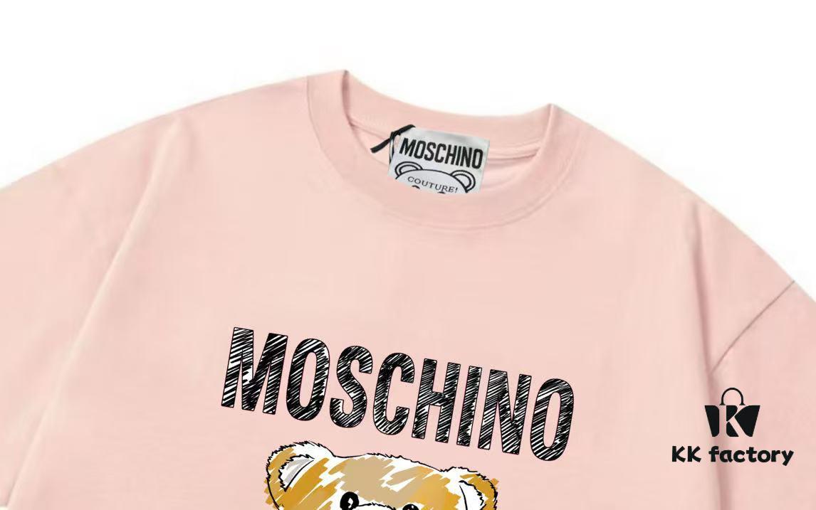 6931a581ccd8ab3d7af99d1b Moschino 2025 New Arrival Cute Collection Doll Letter Logo Unisex Short Sleeve T-Shirt