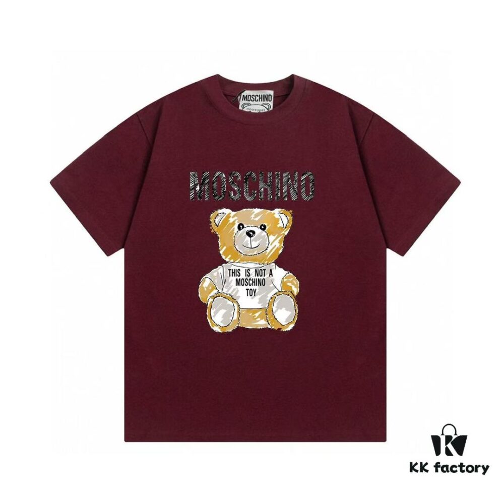 6931a581ccd8ab3d7af99d1f Moschino 2025 New Arrival Cute Collection Doll Letter Logo Unisex Short Sleeve T-Shirt