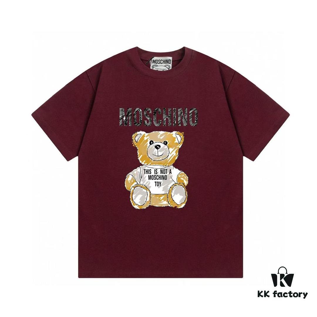 6931a581ccd8ab3d7af99d1f Moschino 2025 New Arrival Cute Collection Doll Letter Logo Unisex Short Sleeve T-Shirt