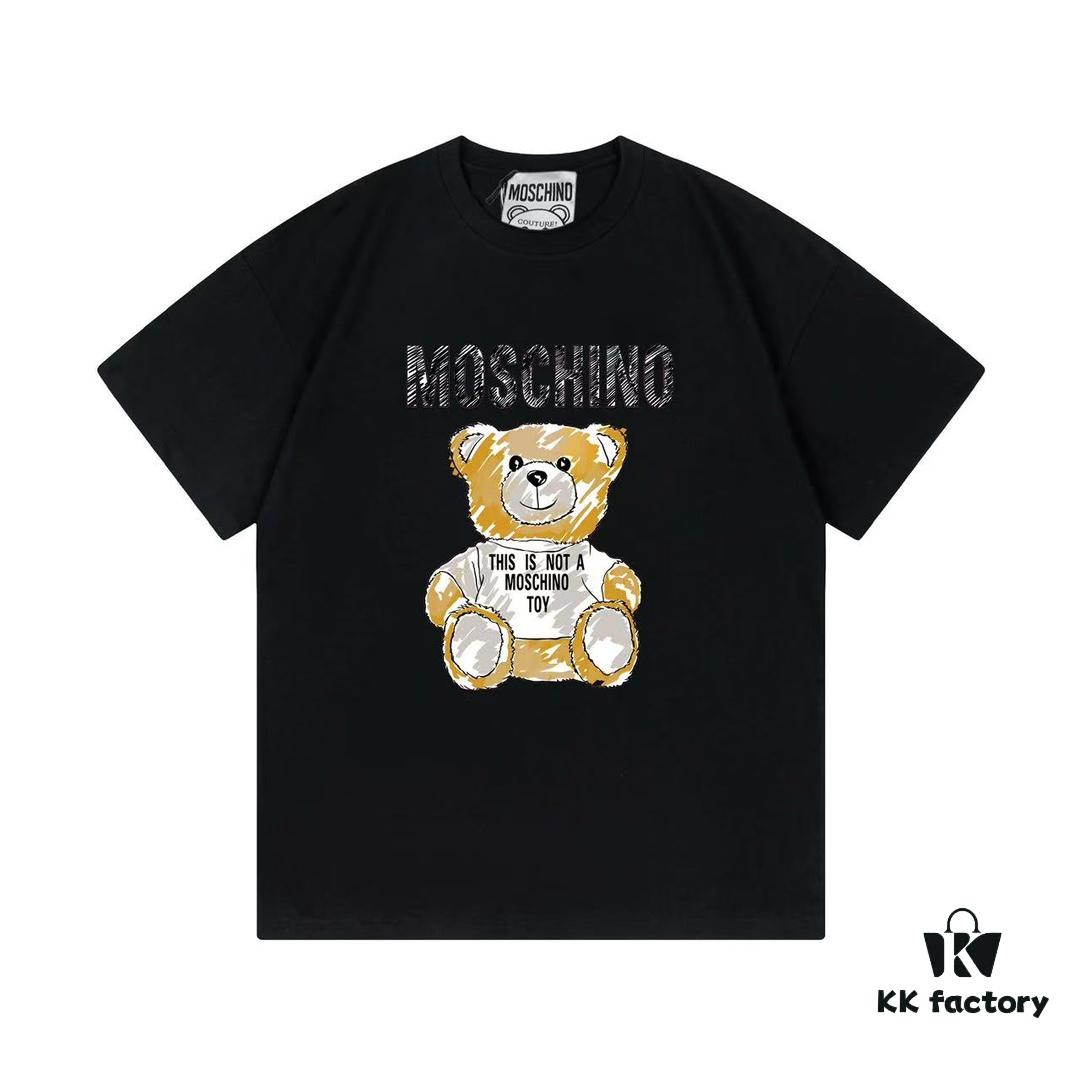6931a582ccd8ab3d7af99d2f Moschino 2025 New Arrival Cute Collection Doll Letter Logo Unisex Short Sleeve T-Shirt