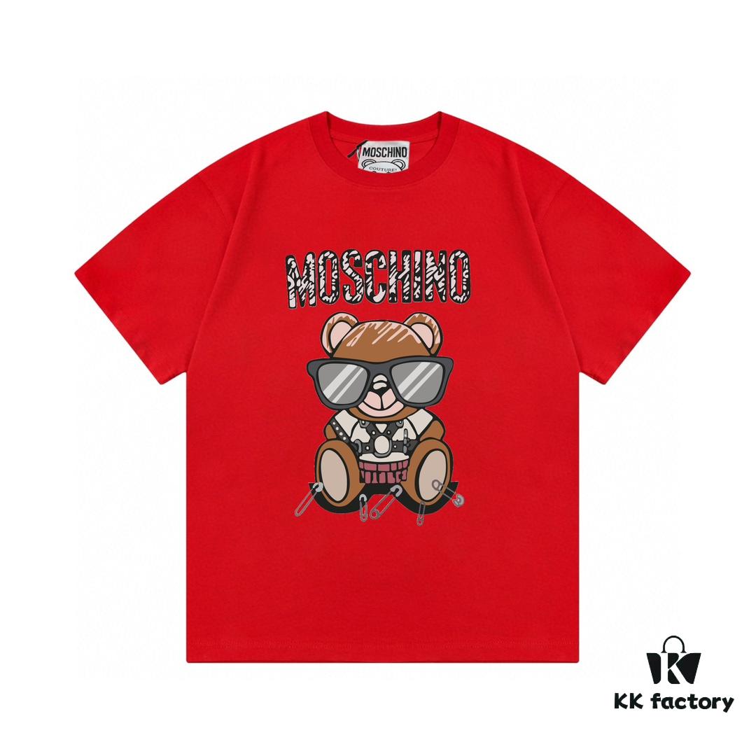 6931a583ccd8ab3d7af99d38 Moschino 2025 New Arrival Cute Series Sunglasses Bear Letter Logo Unisex Short Sleeve T-Shirt