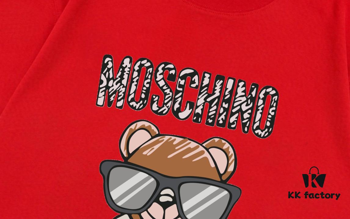 6931a583ccd8ab3d7af99d3c Moschino 2025 New Arrival Cute Series Sunglasses Bear Letter Logo Unisex Short Sleeve T-Shirt