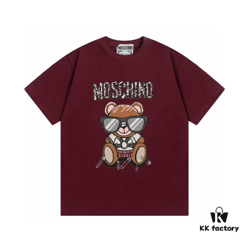 6931a583ccd8ab3d7af99d48 Moschino 2025 New Arrival Super Cute Series Sunglasses Bear Letter Logo Unisex Short Sleeve T-Shirt