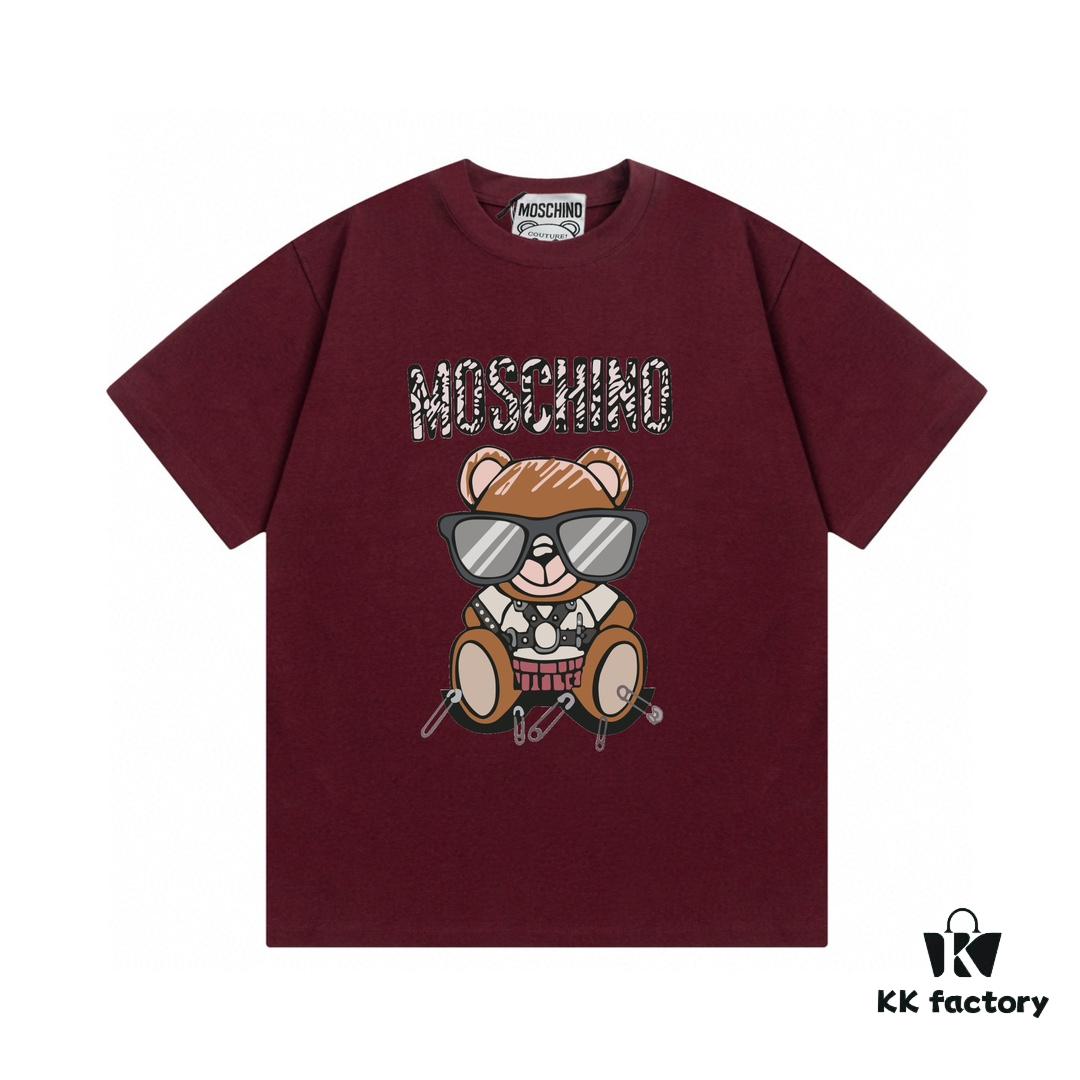 6931a583ccd8ab3d7af99d48 Moschino 2025 New Arrival Super Cute Series Sunglasses Bear Letter Logo Unisex Short Sleeve T-Shirt
