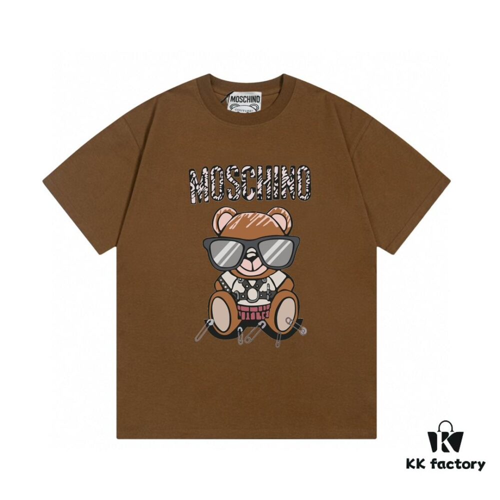6931a584ccd8ab3d7af99d4f Moschino 2025 New Arrival Cute Series Sunglasses Bear Letter Logo Unisex Short Sleeve T-Shirt