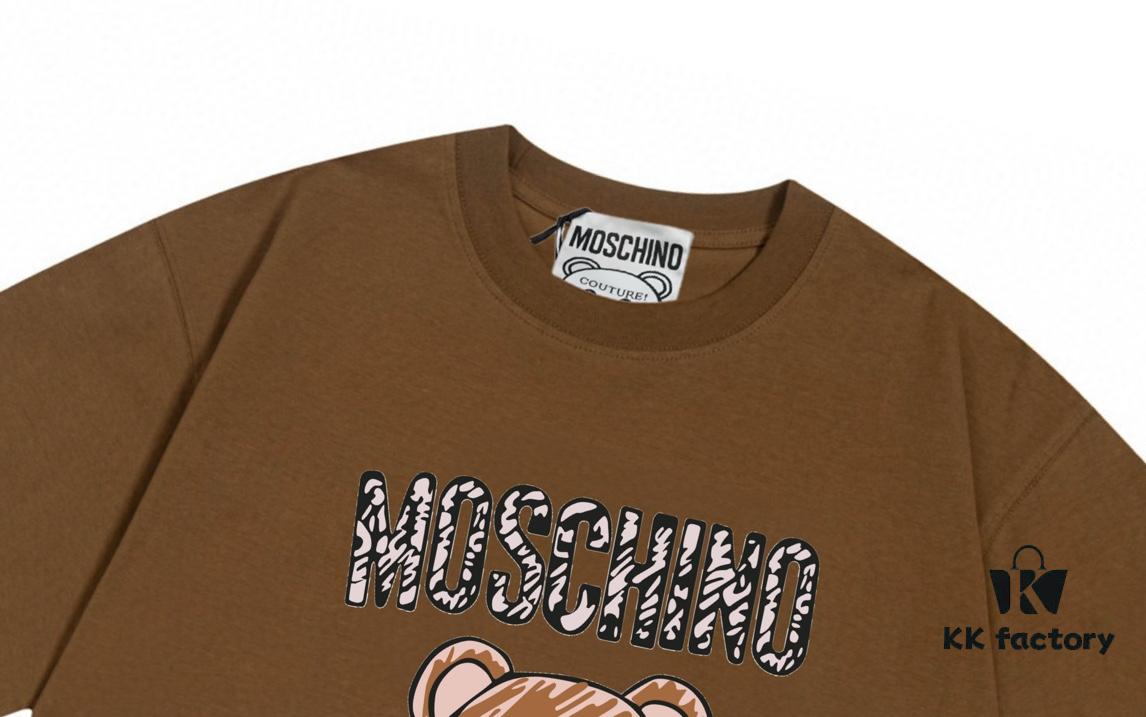 6931a584ccd8ab3d7af99d52 Moschino 2025 New Arrival Cute Series Sunglasses Bear Letter Logo Unisex Short Sleeve T-Shirt