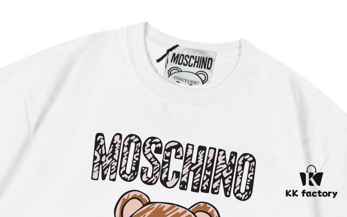 6931a584ccd8ab3d7af99d5b Moschino 2025 New Arrival Cute Series Sunglasses Bear Letter Logo Unisex Short Sleeve T-Shirt