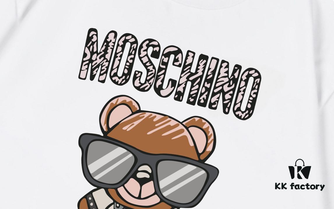 6931a584ccd8ab3d7af99d5c Moschino 2025 New Arrival Cute Series Sunglasses Bear Letter Logo Unisex Short Sleeve T-Shirt