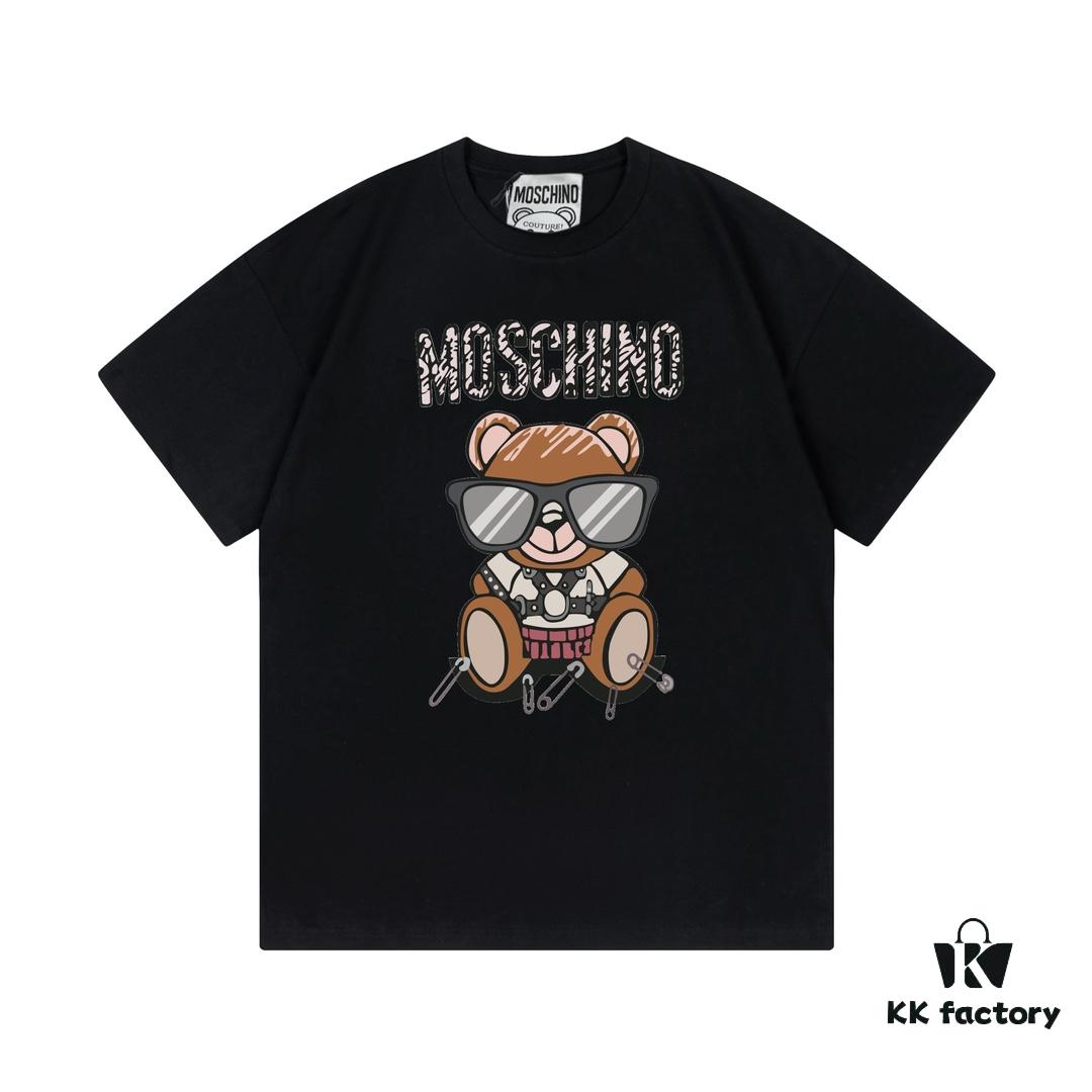 6931a585ccd8ab3d7af99d61 Moschino 2025 New Arrival Super Cute Series Sunglasses Bear Letter Logo Unisex Short Sleeve T-Shirt