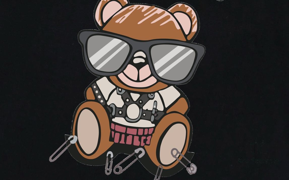 6931a585ccd8ab3d7af99d65 Moschino 2025 New Arrival Super Cute Series Sunglasses Bear Letter Logo Unisex Short Sleeve T-Shirt