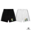 Moschino Bear Letter Print Ribbon Color-Block Knee-Length Shorts