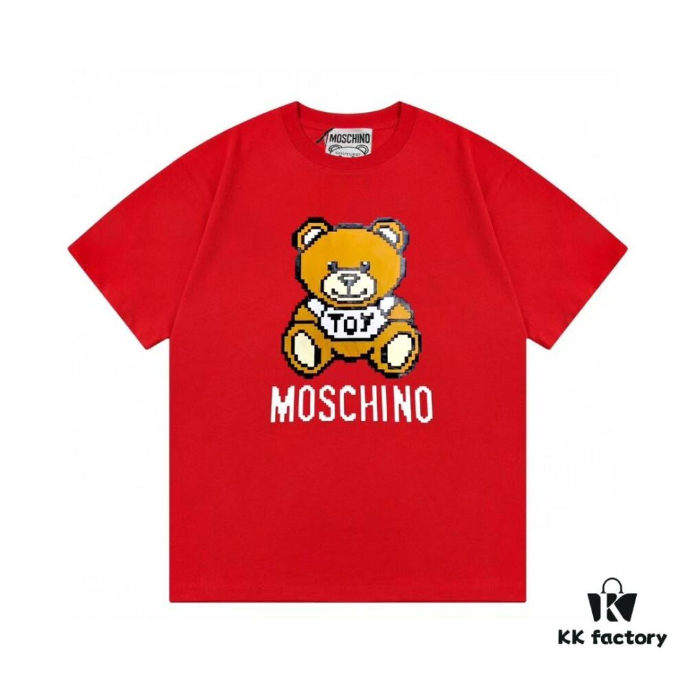 6931a586ccd8ab3d7af99d7b Moschino 2025 New Arrival Cute Series 3D Bear Letter Logo Unisex Short Sleeve T-Shirt