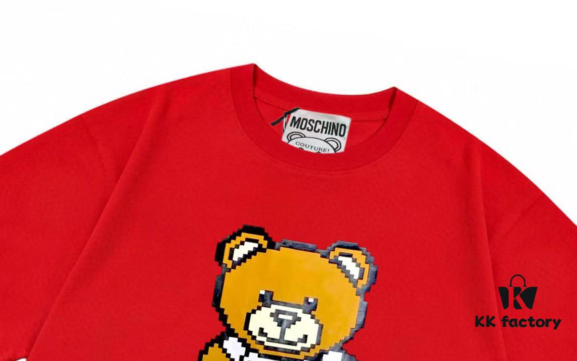 6931a587ccd8ab3d7af99d7e Moschino 2025 New Arrival Cute Series 3D Bear Letter Logo Unisex Short Sleeve T-Shirt