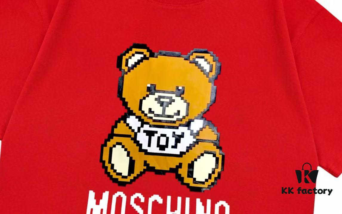6931a587ccd8ab3d7af99d7f Moschino 2025 New Arrival Cute Series 3D Bear Letter Logo Unisex Short Sleeve T-Shirt