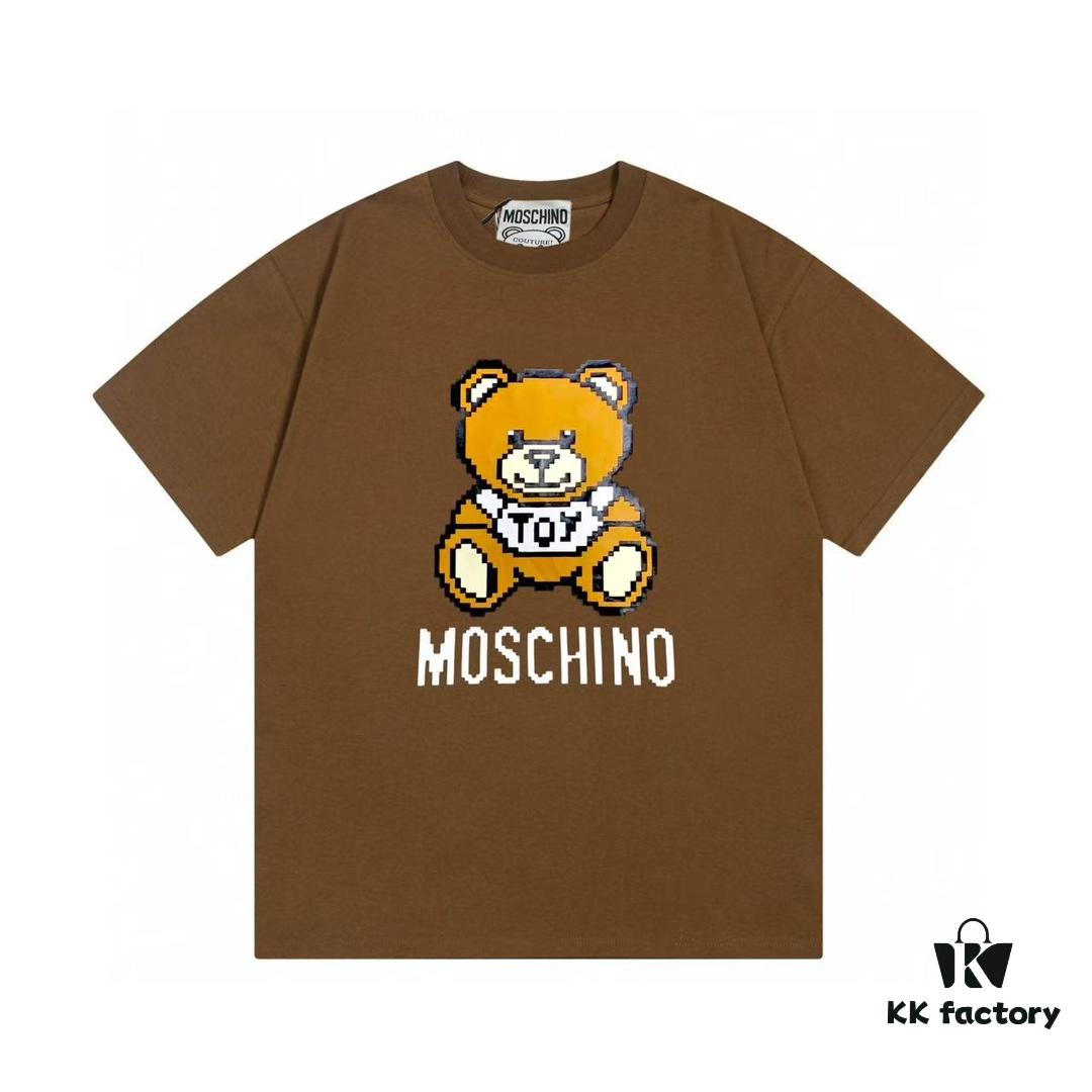 6931a587ccd8ab3d7af99d84 Moschino 2025 New Arrival Super Cute Series 3D Bear Letter Logo Unisex Short Sleeve T-Shirt