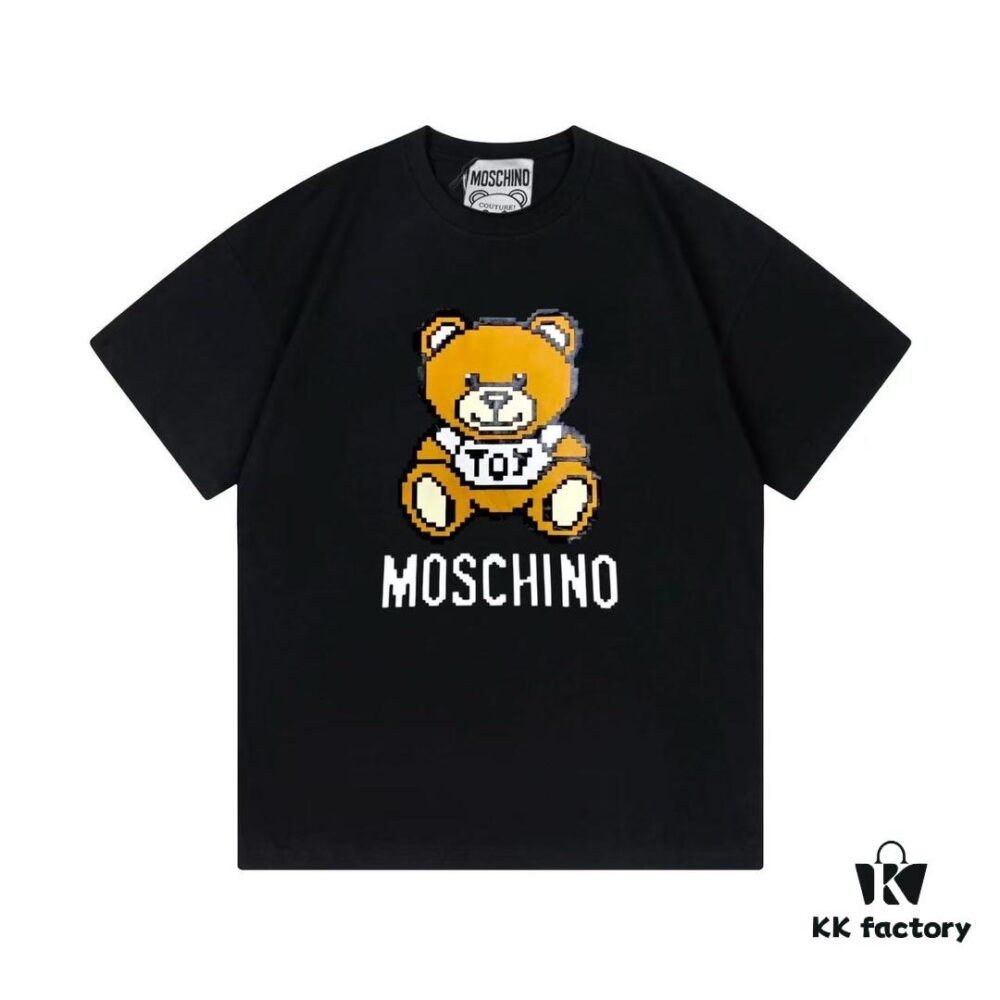 6931a588ccd8ab3d7af99d96 Moschino 2025 New Arrival Cute Series 3D Bear Letter Logo Unisex Short Sleeve T-Shirt