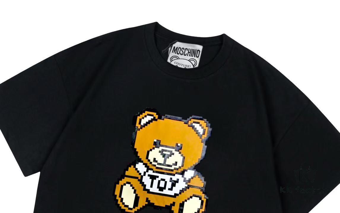 6931a588ccd8ab3d7af99d99 Moschino 2025 New Arrival Cute Series 3D Bear Letter Logo Unisex Short Sleeve T-Shirt