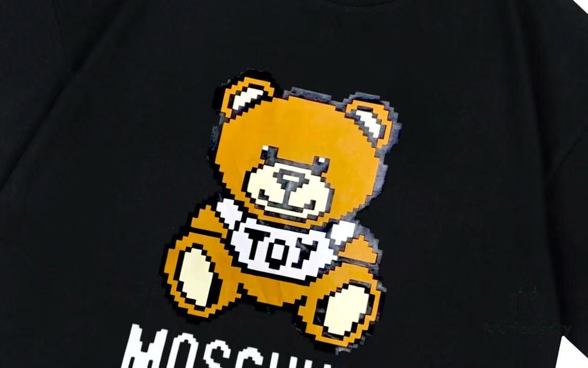 6931a588ccd8ab3d7af99d9a Moschino 2025 New Arrival Cute Series 3D Bear Letter Logo Unisex Short Sleeve T-Shirt