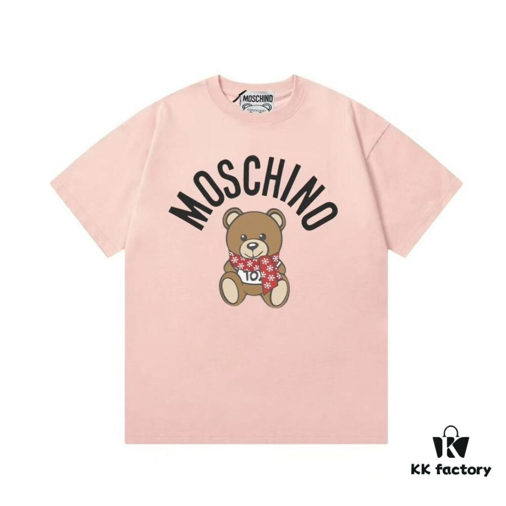 6931a58eccd8ab3d7af99dfa Moschino 2025 New Arrival Teddy Bear 🐻 Letter Logo Unisex Short Sleeve T-Shirt