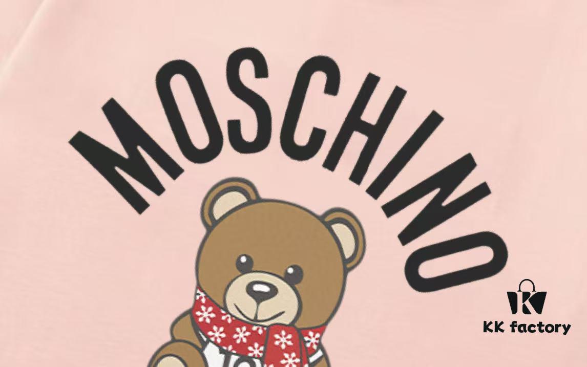 Moschino 2025 New Arrival Teddy Bear 🐻 Letter Logo Unisex Short Sleeve T-Shirt