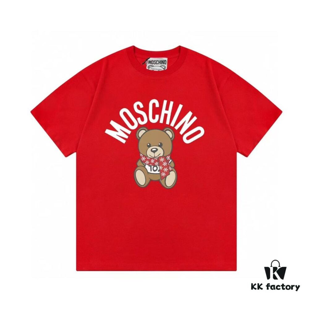 6931a58eccd8ab3d7af99e08 Moschino 2025 New Arrival Teddy Bear 🐻 Letter Logo Unisex Short Sleeve T-Shirt