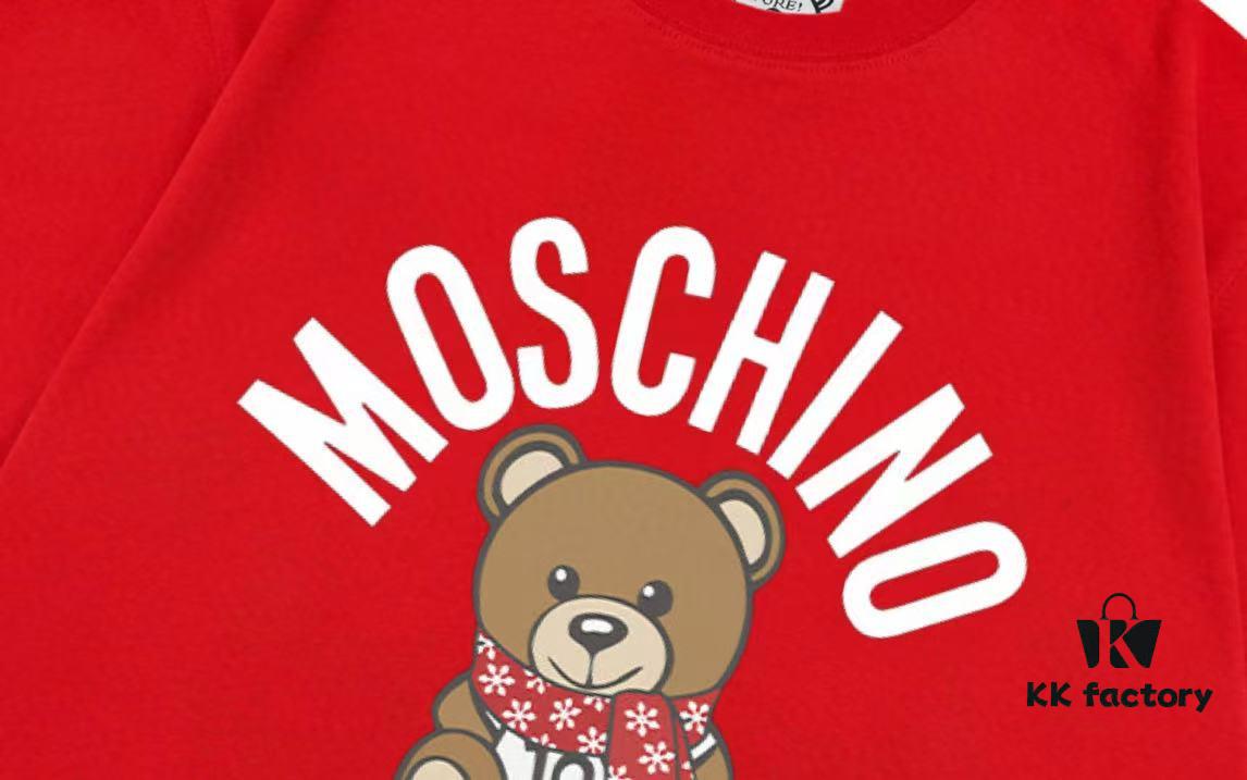 6931a58fccd8ab3d7af99e0c Moschino 2025 New Arrival Teddy Bear 🐻 Letter Logo Unisex Short Sleeve T-Shirt