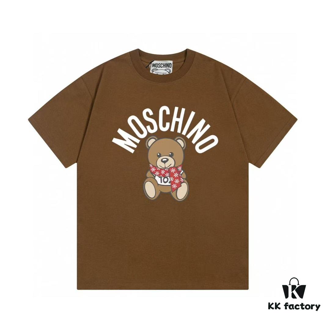 6931a58fccd8ab3d7af99e11 Moschino 2025 New Arrival Teddy Bear 🐻 Letter Logo Unisex Short Sleeve T-Shirt