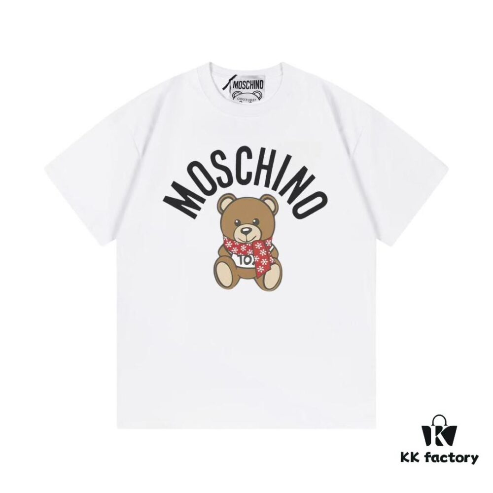 6931a58fccd8ab3d7af99e1a Moschino 2025 New Arrival Teddy Bear 🐻 Letter Logo Unisex Short Sleeve T-Shirt