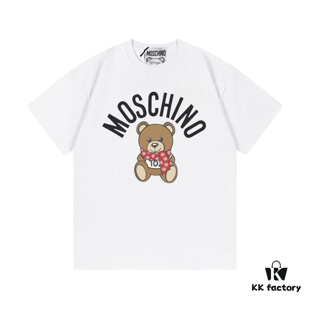 6931a58fccd8ab3d7af99e1a Moschino 2025 New Arrival Teddy Bear 🐻 Letter Logo Unisex Short Sleeve T-Shirt